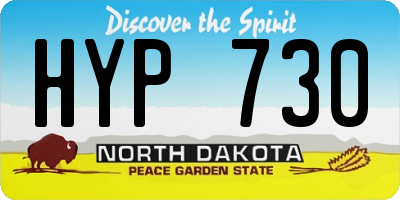ND license plate HYP730