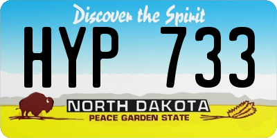 ND license plate HYP733