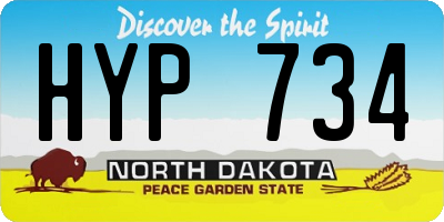 ND license plate HYP734