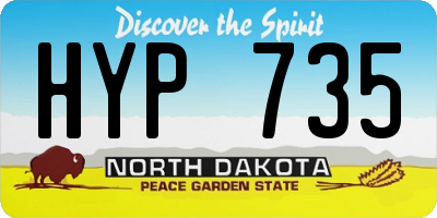 ND license plate HYP735