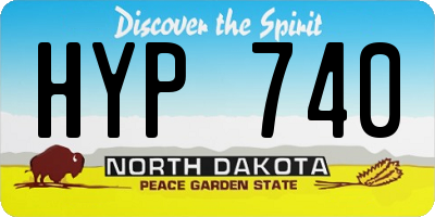 ND license plate HYP740