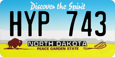 ND license plate HYP743