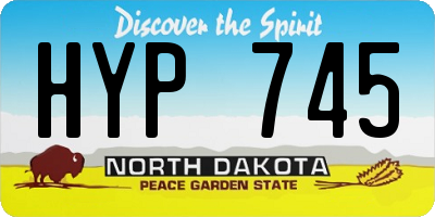 ND license plate HYP745