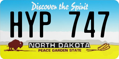 ND license plate HYP747