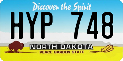 ND license plate HYP748