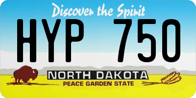 ND license plate HYP750
