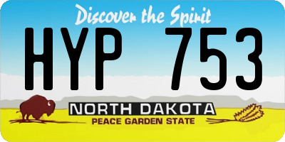 ND license plate HYP753