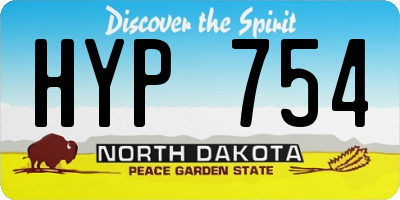 ND license plate HYP754