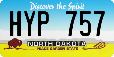 ND license plate HYP757