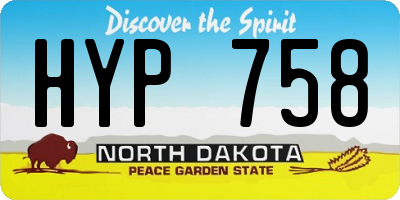 ND license plate HYP758