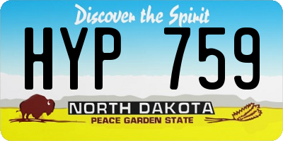 ND license plate HYP759