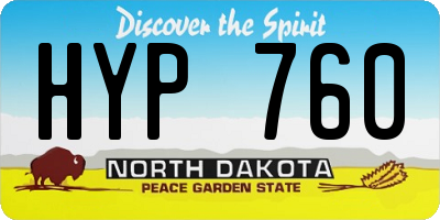 ND license plate HYP760