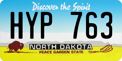 ND license plate HYP763