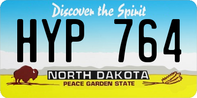 ND license plate HYP764