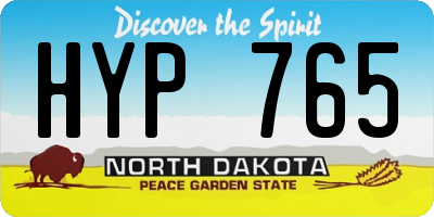 ND license plate HYP765