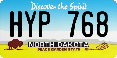 ND license plate HYP768