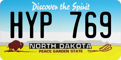 ND license plate HYP769