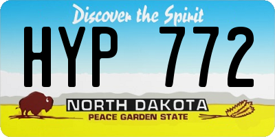 ND license plate HYP772