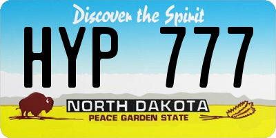 ND license plate HYP777