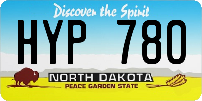 ND license plate HYP780