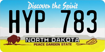 ND license plate HYP783