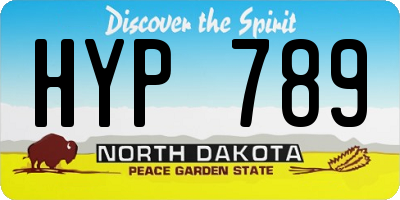 ND license plate HYP789