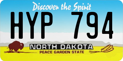 ND license plate HYP794
