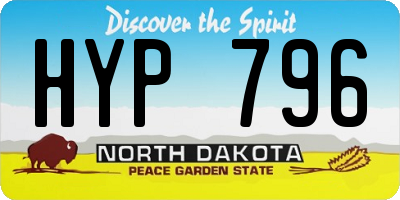 ND license plate HYP796
