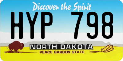 ND license plate HYP798