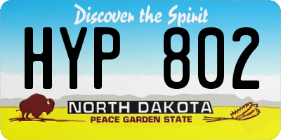 ND license plate HYP802