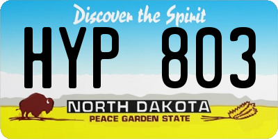 ND license plate HYP803