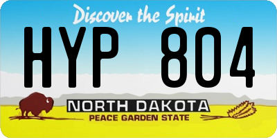 ND license plate HYP804