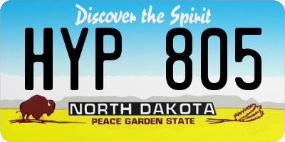 ND license plate HYP805