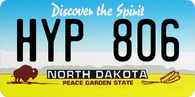 ND license plate HYP806