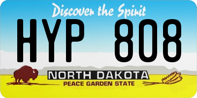 ND license plate HYP808