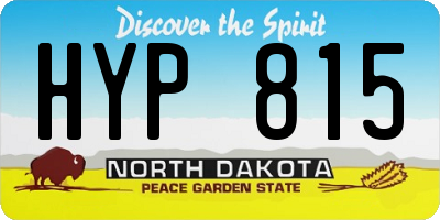ND license plate HYP815