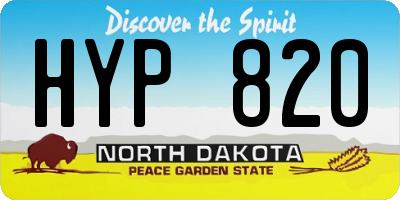 ND license plate HYP820