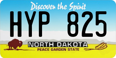 ND license plate HYP825