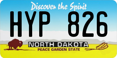 ND license plate HYP826