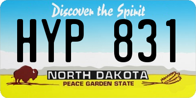 ND license plate HYP831