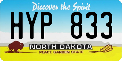 ND license plate HYP833