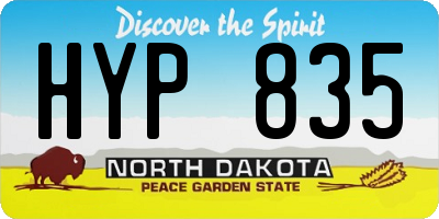 ND license plate HYP835