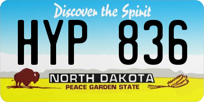 ND license plate HYP836