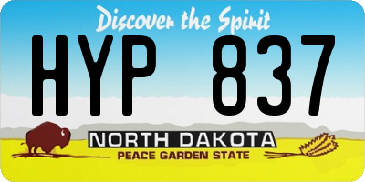 ND license plate HYP837