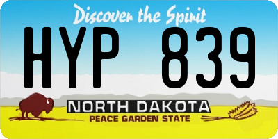 ND license plate HYP839