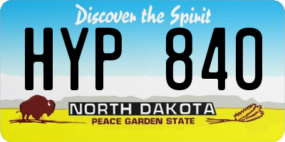 ND license plate HYP840