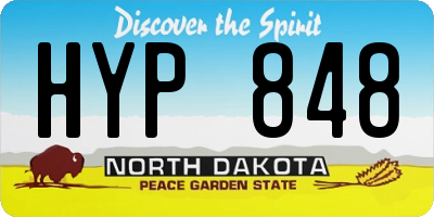 ND license plate HYP848