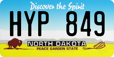 ND license plate HYP849