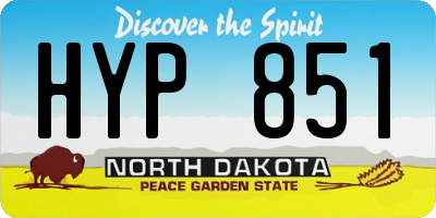 ND license plate HYP851