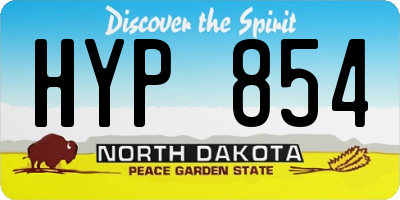ND license plate HYP854